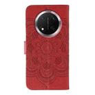 For Honor Magic7 Lite Sun Mandala Embossing Pattern Phone Leather Case(Red) - 3