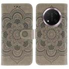 For Honor Magic7 Lite Sun Mandala Embossing Pattern Phone Leather Case(Grey) - 1