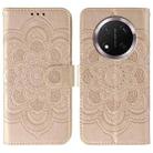 For Honor Magic7 Lite Sun Mandala Embossing Pattern Phone Leather Case(Rose Gold) - 1