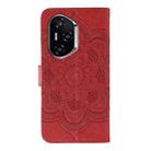 For Honor 400 Sun Mandala Embossing Pattern Phone Leather Case(Red) - 3
