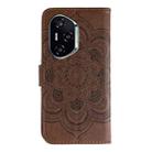 For Honor 400 Sun Mandala Embossing Pattern Phone Leather Case(Brown) - 3
