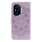 For Honor 400 Sun Mandala Embossing Pattern Phone Leather Case(Purple) - 3