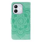 For Honor 400 Lite Sun Mandala Embossing Pattern Phone Leather Case(Green) - 3