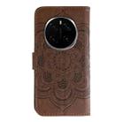 For Honor Magic7 Pro Sun Mandala Embossing Pattern Phone Leather Case(Brown) - 3