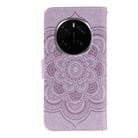 For Honor Magic7 Pro Sun Mandala Embossing Pattern Phone Leather Case(Purple) - 3