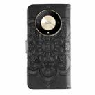 For Honor X9b / X50 / Magic6 Lite / X50 GT Sun Mandala Embossing Pattern Phone Leather Case(Black) - 3