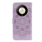 For Honor X9b / X50 / Magic6 Lite / X50 GT Sun Mandala Embossing Pattern Phone Leather Case(Purple) - 3
