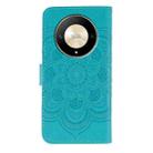 For Honor X9b / X50 / Magic6 Lite / X50 GT Sun Mandala Embossing Pattern Phone Leather Case(Blue) - 3