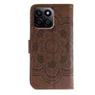 For Honor Play 60 Plus / 200 Smart / X7C Sun Mandala Embossing Pattern Phone Leather Case(Brown) - 3