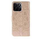 For Honor Play 60 Plus / 200 Smart / X7C Sun Mandala Embossing Pattern Phone Leather Case(Rose Gold) - 3
