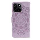 For Honor Play 60 Plus / 200 Smart / X7C Sun Mandala Embossing Pattern Phone Leather Case(Purple) - 3