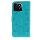 For Honor Play 60 Plus / 200 Smart / X7C Sun Mandala Embossing Pattern Phone Leather Case(Blue) - 3