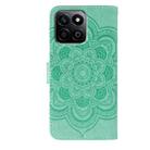 For Honor Play 60 Plus / 200 Smart / X7C Sun Mandala Embossing Pattern Phone Leather Case(Green) - 3