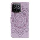 For Honor X6c 4G Sun Mandala Embossing Pattern Phone Leather Case(Purple) - 3