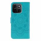 For Honor X6c 4G Sun Mandala Embossing Pattern Phone Leather Case(Blue) - 3