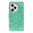 For Honor 400 Pro Global 160.8mm Sun Mandala Embossing Pattern Phone Leather Case(Green) - 3