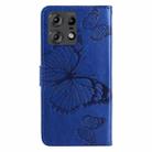 For Motorola Edge 50 Pro 3D Butterfly Embossed Pattern Flip Leather Phone Case(Blue) - 3