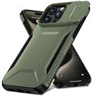 For iPhone 15 Pro Max Sliding Camshield Phone Case(Alpine Green) - 2