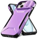 For iPhone 15 Sliding Camshield Phone Case(Purple) - 2