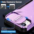 For iPhone 15 Sliding Camshield Phone Case(Purple) - 3