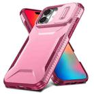 For iPhone 16 Plus Sliding Camshield Phone Case(Pink + Rose Red) - 2