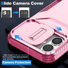 For iPhone 16 Plus Sliding Camshield Phone Case(Pink + Rose Red) - 3