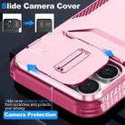 For iPhone 16 Pro Sliding Camshield Phone Case(Pink + Rose Red) - 3