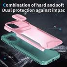 For iPhone 11 Sliding Camshield Phone Case(Pink + Grey Green) - 3