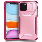 For iPhone 11 Pro Sliding Camshield Phone Case(Pink + Rose Red) - 1