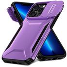 For iPhone 13 Pro Sliding Camshield Phone Case(Purple) - 2