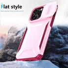 For iPhone 13 Pro Max Sliding Camshield Phone Case(Pink + Rose Red) - 3