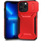 For iPhone 13 Pro Max Sliding Camshield Phone Case(Red) - 1