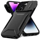 For iPhone 14 Pro Sliding Camshield Phone Case(Black) - 2