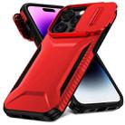 For iPhone 14 Pro Sliding Camshield Phone Case(Red) - 2