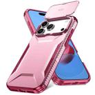 For iPhone 17 Pro Max Sliding Camshield Phone Case(Pink + Rose Red) - 2