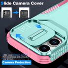 For iPhone 17 Sliding Camshield Phone Case(Pink + Grey Green) - 3