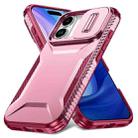 For iPhone 17 Sliding Camshield Phone Case(Pink + Rose Red) - 2