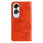 For OPPO A60 4G Global 3D Butterfly Embossed Pattern Flip Leather Phone Case(Orange) - 3