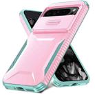 For Google Pixel 9 Pro XL Sliding Camshield Phone Case(Pink + Grey Green) - 2