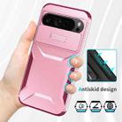 For Google Pixel 9 Pro XL Sliding Camshield Phone Case(Pink + Rose Red) - 3