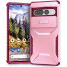 For Google Pixel 7 Pro Sliding Camshield Phone Case(Pink + Rose Red) - 1