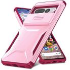 For Google Pixel 7 Pro Sliding Camshield Phone Case(Pink + Rose Red) - 2