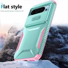 For Google Pixel 10 Pro / 10 / 9 Pro Sliding Camshield Phone Case(Grey Green + Pink) - 3