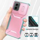 For Motorola Moto G 5G 2024 Sliding Camshield Phone Case(Pink + Grey Green) - 3