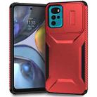 For Motorola Moto G22 2024 Sliding Camshield Phone Case(Red) - 1