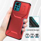 For Motorola Moto G22 2024 Sliding Camshield Phone Case(Red) - 3