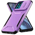 For Motorola Moto G22 2024 Sliding Camshield Phone Case(Purple) - 2