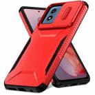 For Motorola Moto G Play 4G 2024 Sliding Camshield Phone Case(Red) - 2