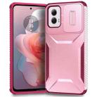 For Motorola Moto G Power 5G 2024 Sliding Camshield Phone Case(Pink + Rose Red) - 1