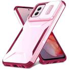 For Motorola Moto G Power 5G 2024 Sliding Camshield Phone Case(Pink + Rose Red) - 2